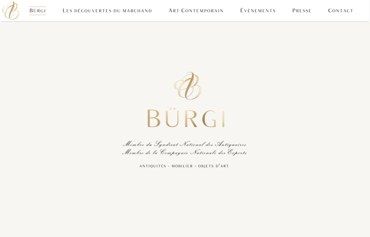 Galerie Bürgi | Un site réalisé par Lovelace & Balzac