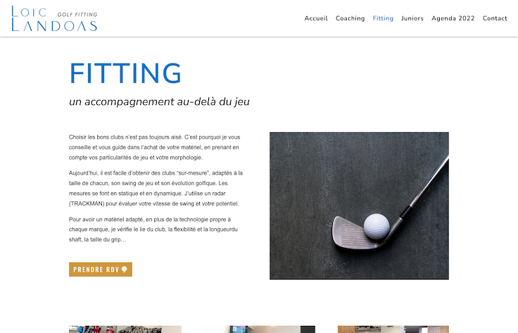 Golf coach Loïc | Un site réalisé par Lovelace & Balzac