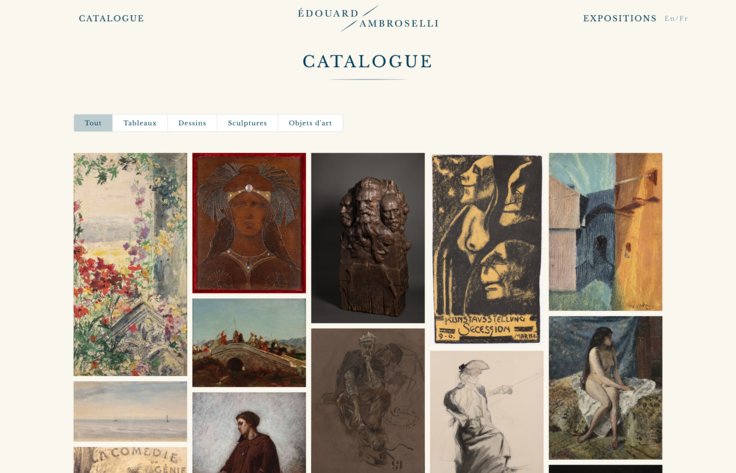 Galerie Ambroselli | Un site réalisé par Lovelace & Balzac