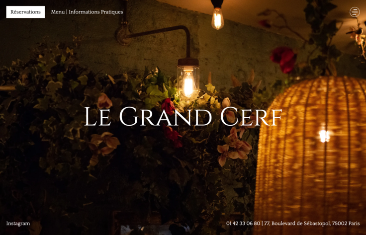 Le Grand Cerf | Un site réalisé par Lovelace & Balzac